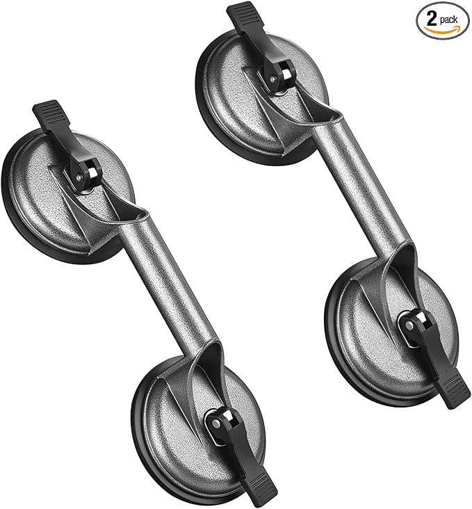 SPECILITE Grab Bars for Bathtubs and Showers 2 Pack Strong Suction Grab Bar, 12 Inch Heavy Duty Shower Handle for Seniors and Elderly, Bathroom Safety Grip Removable No Drilling Waterproof Black