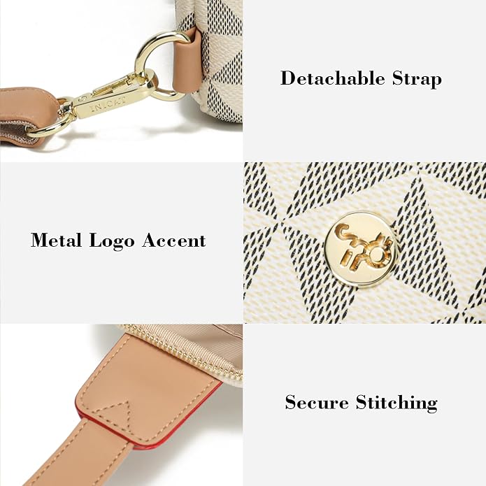 Anti Theft Crossbody Bag for Women, Small RFID Blocking Sling Purse with Zipper Lock for Travel, Vegan Leather