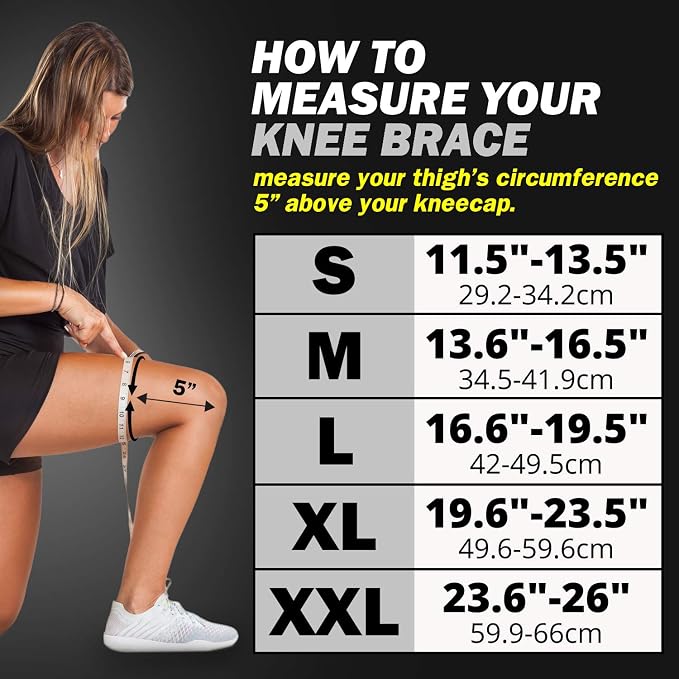 Powerlix Knee Brace with Support and Pad for Pain Relief, Medical Knee Support, Compression Knee Sleeve for for Men & Women Knee Support for Running, Basketball, Volleyball