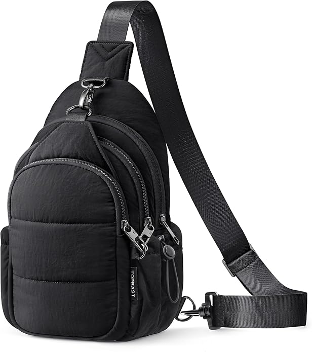 TOPEAST Sling Bag for Women, Anti-Theft Crossbody Bag with RFID Blocking & Small Water Bottle Holder for Travel