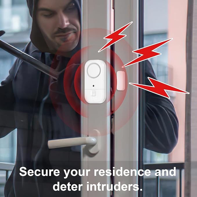 Door Window Alarm Sensors - Door Alarms for Kids Safety, Door Alarms for Home Security, for Home, Office, Store, Garage, Dorm Room, Apartment, RV, 8 Pack
