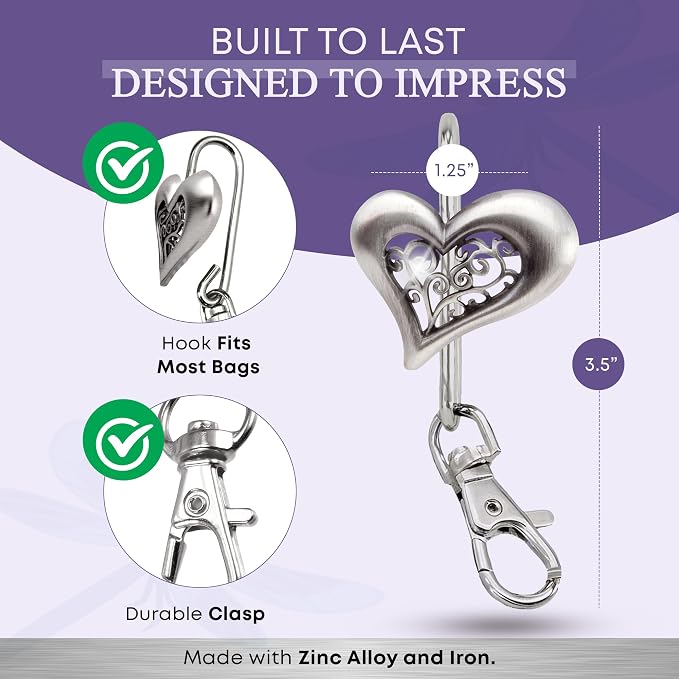 Women’s Bag Charm Key Finder, Car Keychain Hook, Cute Purse Organizer & Tote Bag Accessories, Gifts for Mom - Original