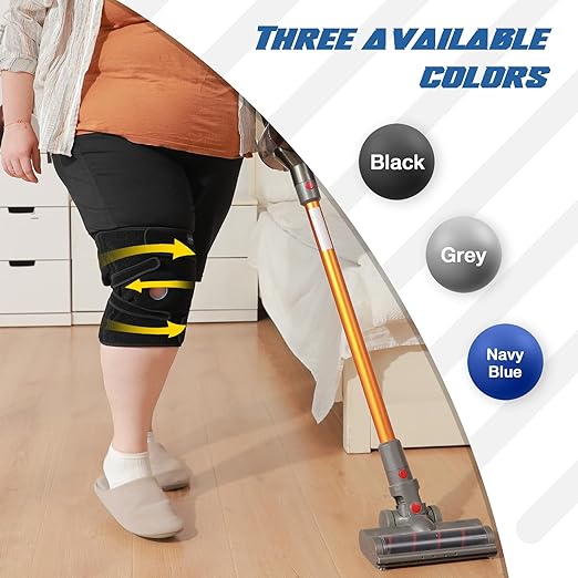 Nvorliy Knee Brace for Women Plus Size for Knee Pain (XL-8XL) - Extra Large Knee Brace with Side Stabilizers for Arthritis, Meniscus Tear, Knee Pain Relief, ACL, LCL, MCL (3XL/4XL, Black)