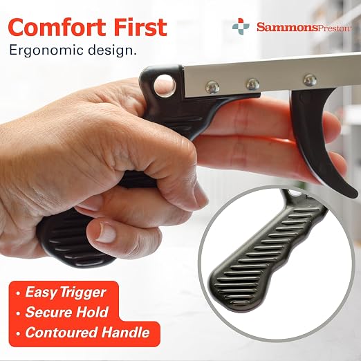 Sammons Preston Reacher, Folding, 26", Grabber Reacher Tool, Lightweight Trash Picker Grabber & Garden Nabber, Handy Aluminum Picker Up Tool & Reaching Claw, Portable Reaching Assist & Dressing Tool