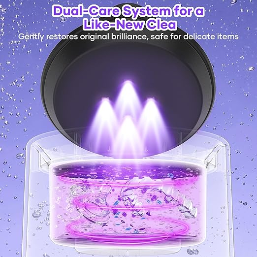 Ultrasonic Retainer Cleaner Machine, 50kHz Dental Cleaning Pod for Braces, Dentures, Aligners, Invisalign, Mouth Guards, 200ML with 3 Modes, Professional Oral Appliance Jewelry Cleaner, Black