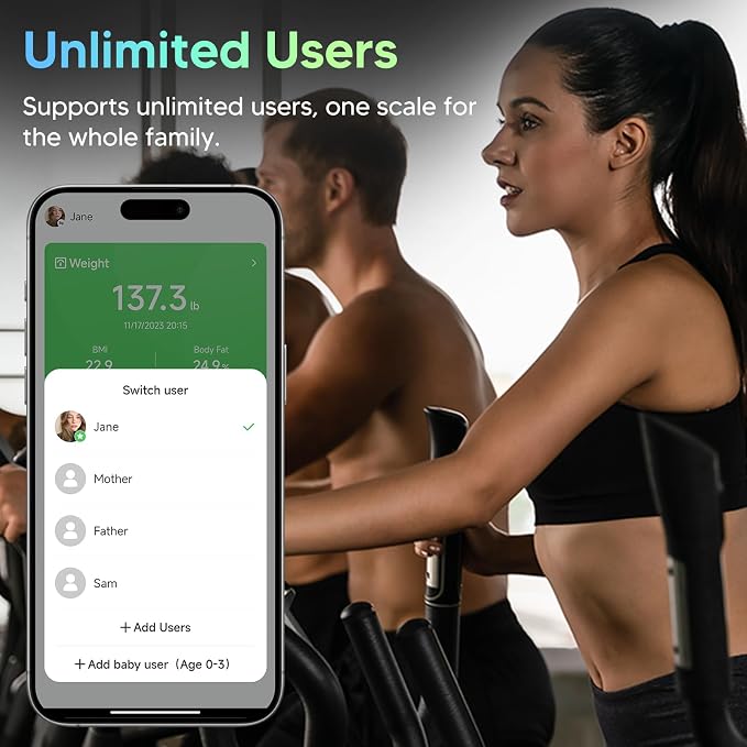 arboleaf Scale for Body Weight, Upgrade 50+ Metrics 8-Electrode Smart Scale with BMI, Body Fat, Muscle Mass, Full Body Composition Analyzer, High Precision Digital Bathroom Scale
