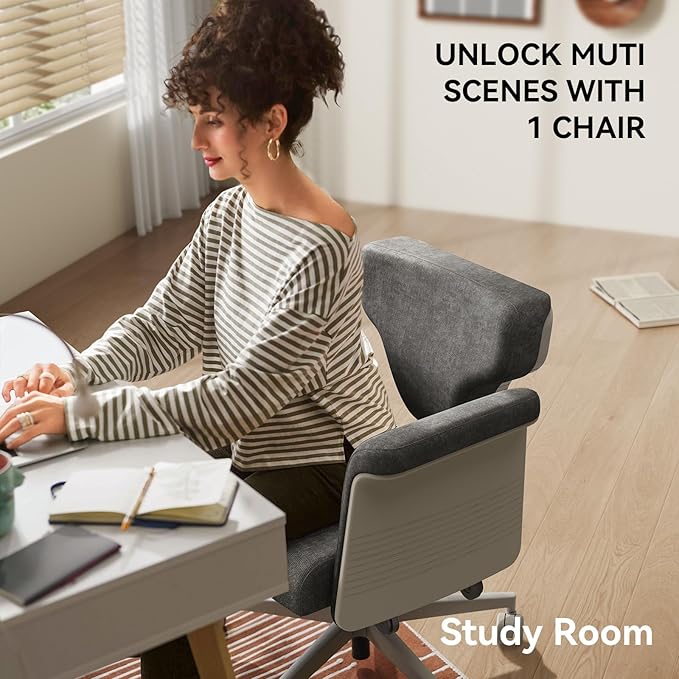 Newtral Freedom-X Criss Cross Chair with Wheels & Amrests- Cross Legged Office Chair with Laptop Tray, Multi-Position Recliner Chair, Adjustable Ergonomic Chair, Relax, Work from Home