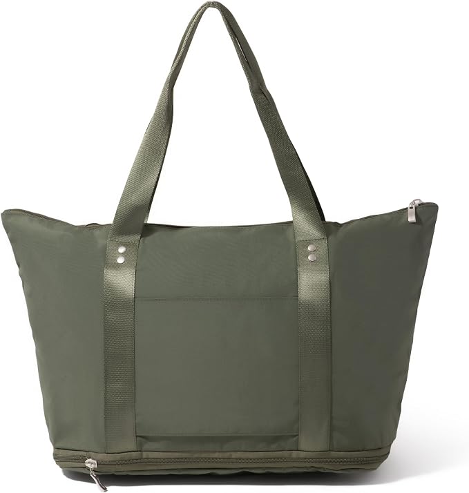 Baggallini Carryall Expandable Lightweight Travel Tote 22" Packable Folding Compact Nylon Washable Weekender w/Luggage Sleeve