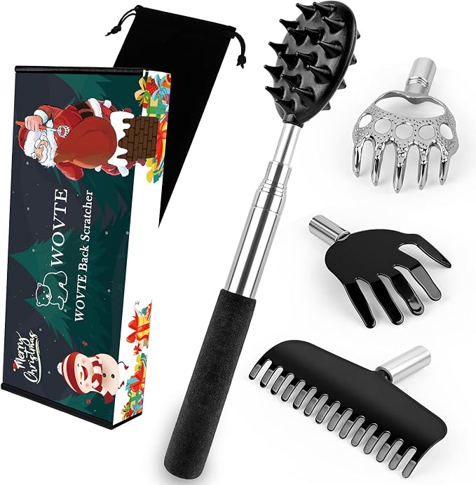 WOVTE Back Scratcher Stocking Stuffers for Men Women Adults