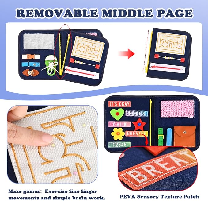 SOFWO Fidget Blanket for Adults with Dementia, Alzheimers Dementia Activities Products for Elderly and Seniors,Gift and Game for Alzheimer’s or Dementia.