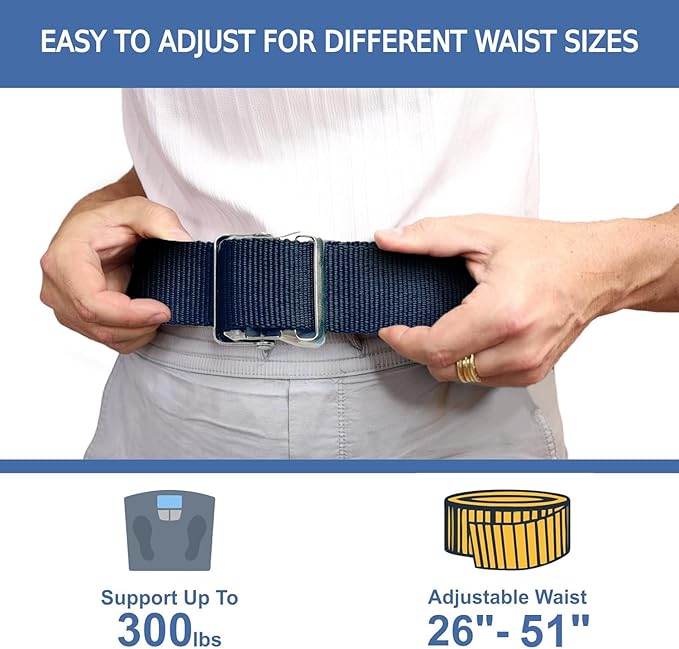 Gait Belts for Seniors with 7 Handles- Transfer Gate Belts Medical for Elderly and Disabled - Easy to Use Quick Release Gait Belt with Handles for Seniors Physical Therapy -Elderly Assistance Products