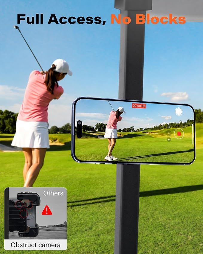 A2C Pink Alloy Magnetic Golf Cart Phone Holder, Golf Accessories for Women | Unique Golf Gifts for Female Golfers Ladies Her Girls Mom Mother Wife, Golf Accessories Essentials Fits EZGO Club Car Yamaha