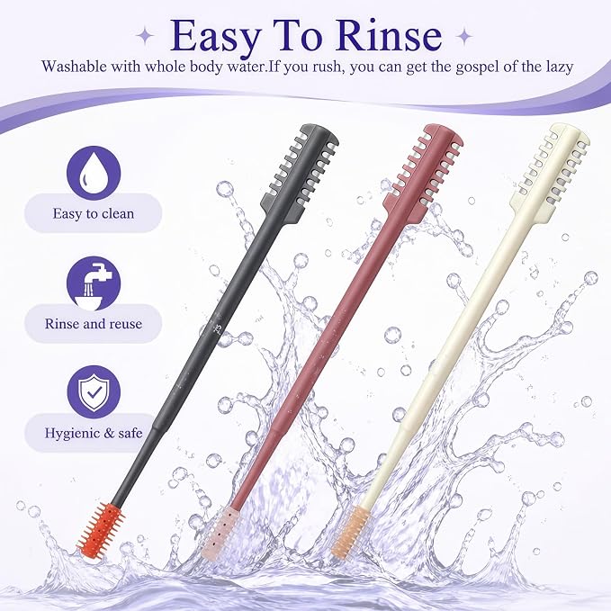 2026 Upgraded 2-in-1 Nasal Hair Cutter, 360° Rotating Double-Sided Blade, Washable Portable Grooming Tool for Men & Women, Travel Essential, (3Pack-Multicolor)