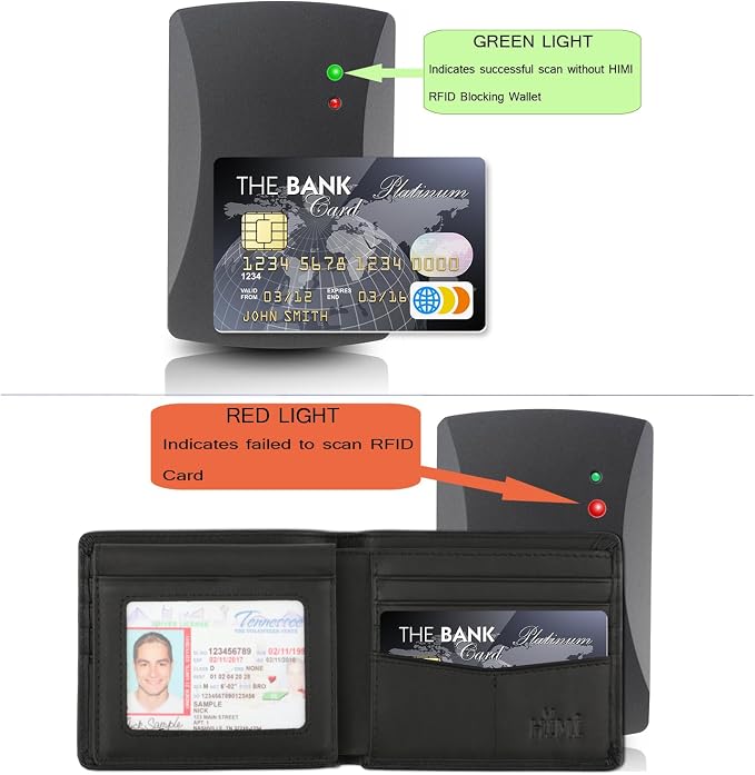 HIMI Wallet for Men-Genuine Leather RFID Blocking Bifold Stylish Wallet With 2 ID Window