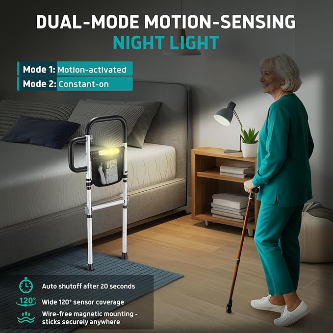 EDIFOLLY Bed Rails for Elderly Adults Safety，Bed Assist Rails for Seniors Adjustable