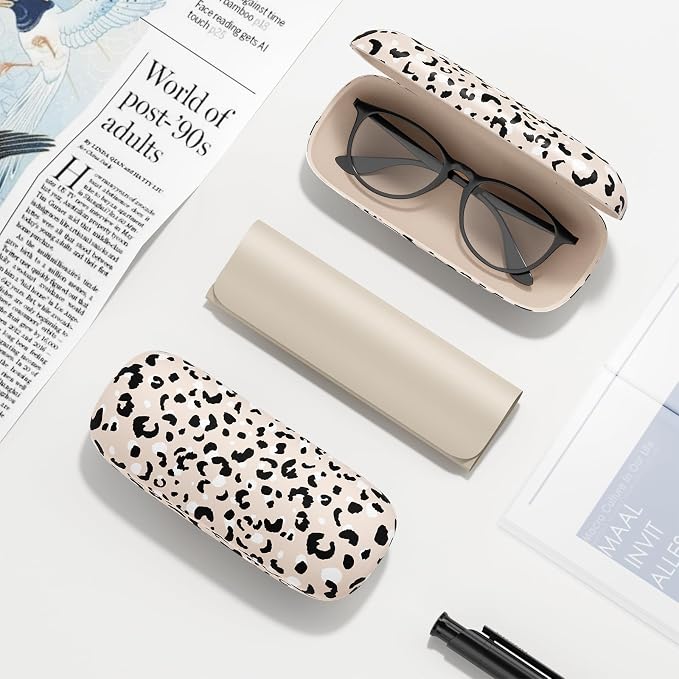 Eyeglasses Case, Hard Shell Protective Case for Glasses, Unisex for Women Men