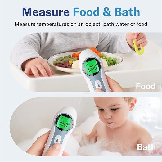 Alcedo Forehead and Ear Thermometer for Adults, Kids, and Baby | Touchless, Instant Read, Medical Grade, Accurate Digital Infrared Thermometer, Pouch & Batteries Included