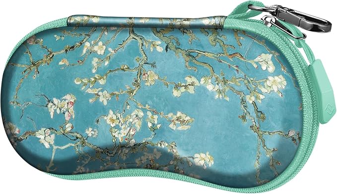 FINTIE Sunglasses Case, Hard EVA Shell Shockproof Sport Glasses Case with Metal Carabiner Travel Zipper Eyeglasses Holder