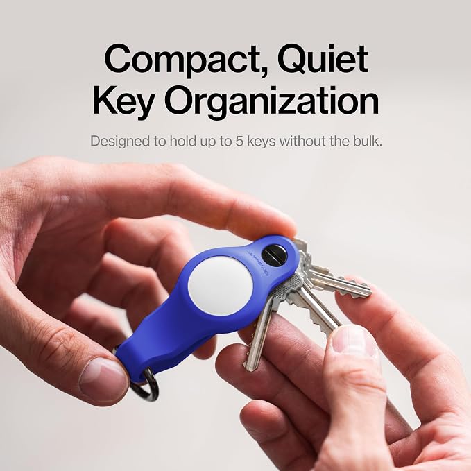 KeySmart Air - Premium Keychain Key Holder Compatible with Apple AirTag, 5 Key Organizer Keychain, Air Tags Not Included
