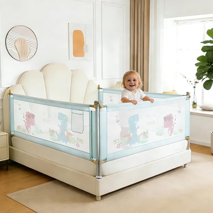 Bed Rail for Toddlers Twin Mattress Size Swing Down Side Rail Guard Rail for Kids