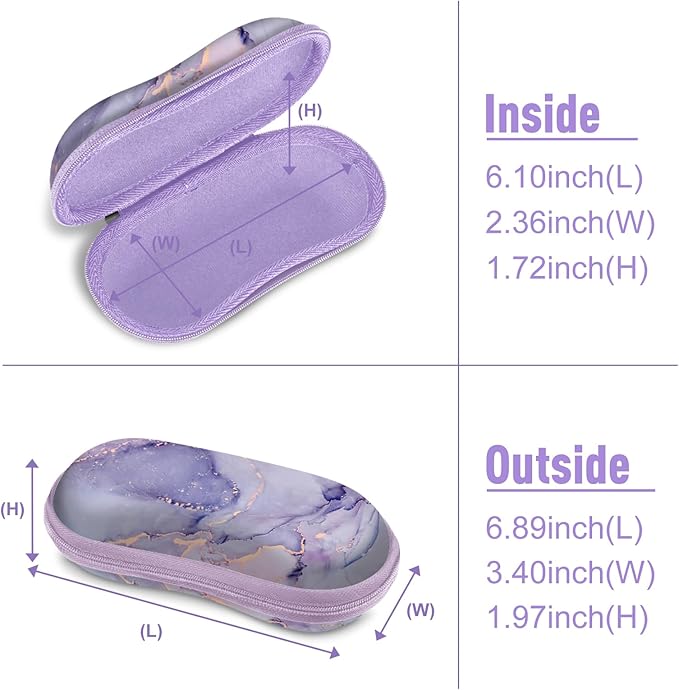 FINTIE Sunglasses Case, Hard EVA Shell Shockproof Sport Glasses Case with Metal Carabiner Travel Zipper Eyeglasses Holder