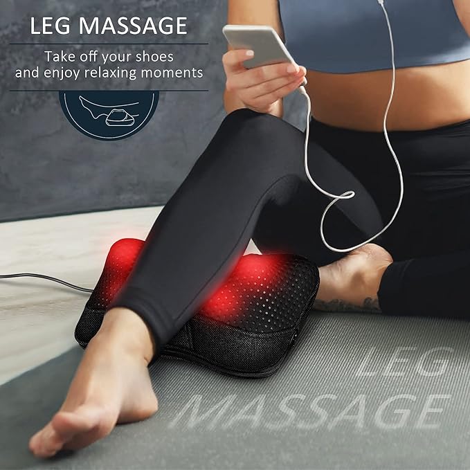 VIKTOR JURGEN Shiatsu Back Massager with Heat - Kneading Massage Pillow for Neck, Shoulder Pain Relief - Christmas Gift for Women, Men, Dad, Mom - Great for Mother's Day, Father's Day, Valentine's Day