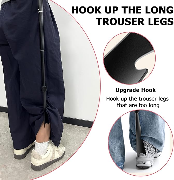 Shoe Horn,16"-38" Telescopic and Removable Shoehorn,Multi Functional Shoe Horn Long Handle for Seniors,Men,Women for Put on Shoes,Take off Shoes and Socks