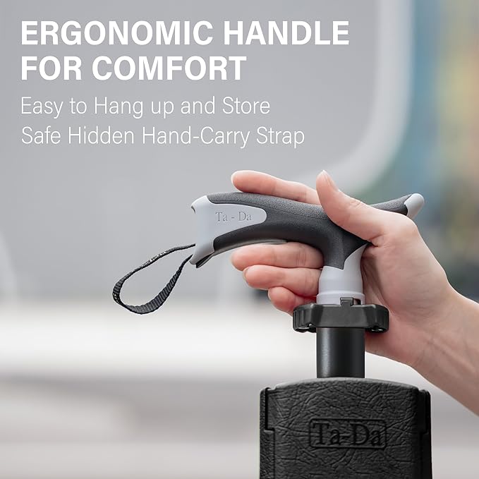 STEP2GOLD Ta-Da Chair, Portable Trekking Hiking Pole, Folding Walking Stick with Seat, Walking Cane with Chair, Foldable Chair, Lightweight Aluminum, Easy Carry and Storage, Anti-Slip