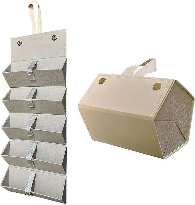 Longjet Sunglasses Organizer Travel Glasses Case 5 Slots Multiple Pairs Eyeglasses Storage Box Hanging Eyewear Holder