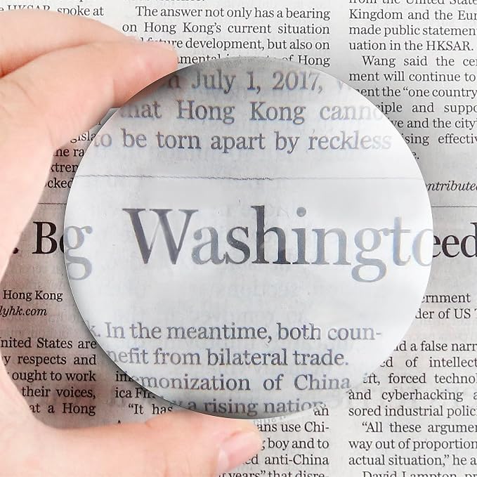 Dandelion 6X Dome Magnifying Glass Acryliy Paperweight Magnifier-3 Inch | Diameter 3 inches,magnifying glass paperweight,reading magnifier for books,Suitable for viewing maps, newspapers, blueprints