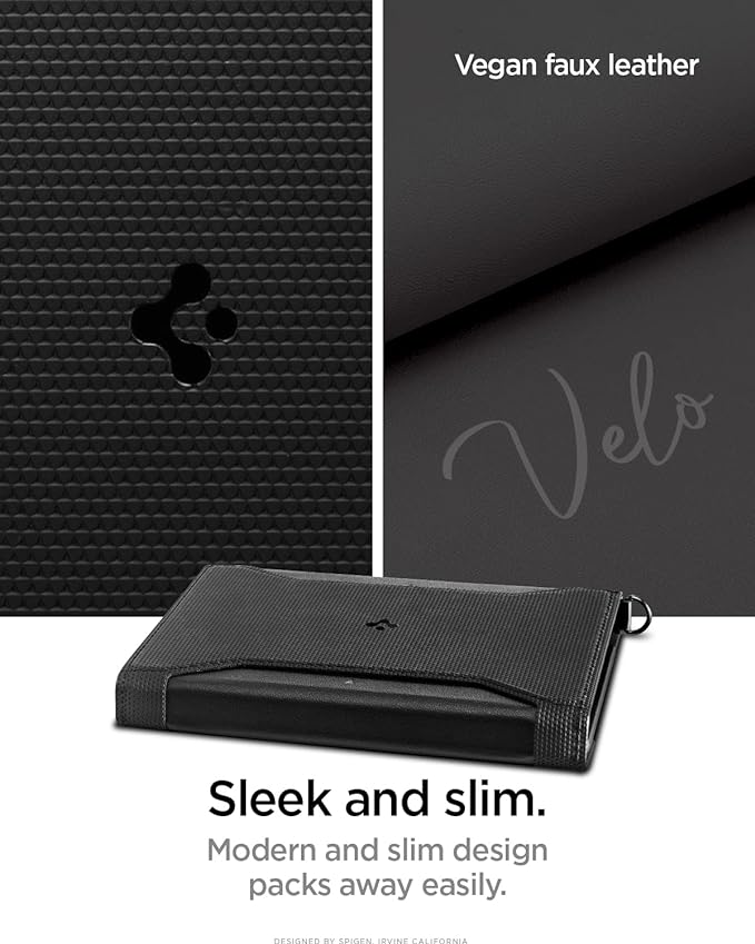 Spigen Life Passport Card Cover Holder, RFID Blocking | Travel Document Organizer, SIM Card Pin Included - Black