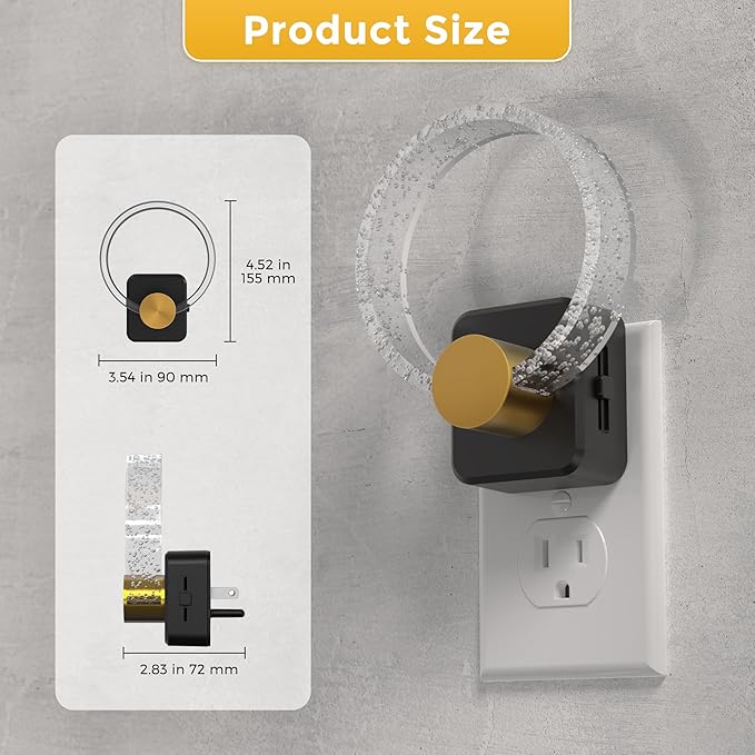 L LOHAS LED Night Lights Plug into Wall, Plug in Night Light with Light Sensor, 3000K Soft White, 0-100LM Brightness Adjustable, Bubble Nightlight for Bathroom Bedroom Hallway