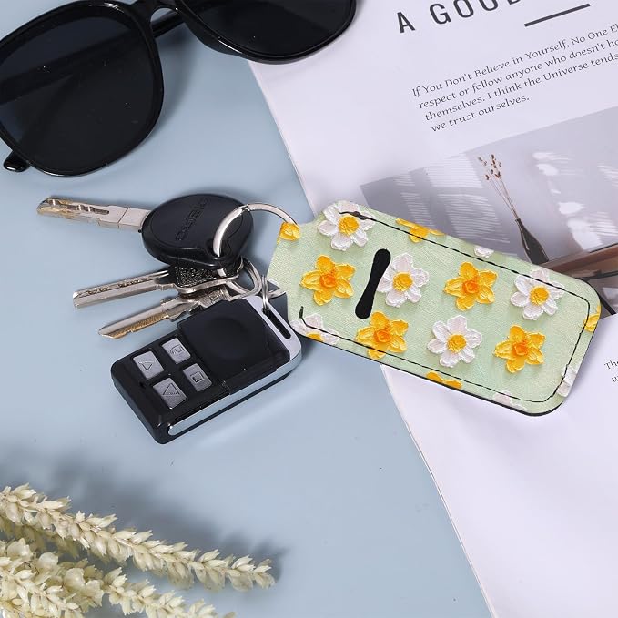 Chapstick Holder Keychain Lip Balm Holder with Clip
