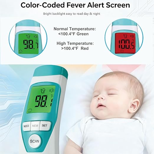 Hospital Medical Grade Non-Contact Forehead Thermometer | Fast, accurate no touch temporal thermometer for baby, adults, toddlers