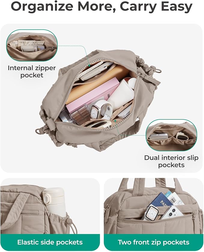 BAGSMART Duffle Bag for Travel, Gym Bag for Women, Weekender Carry on | PVC Wet Pocket, Airline Approved Personal Carry-on Size, Fits Under-seat, One Bag for Gym, Travel, Hospital, Overnight
