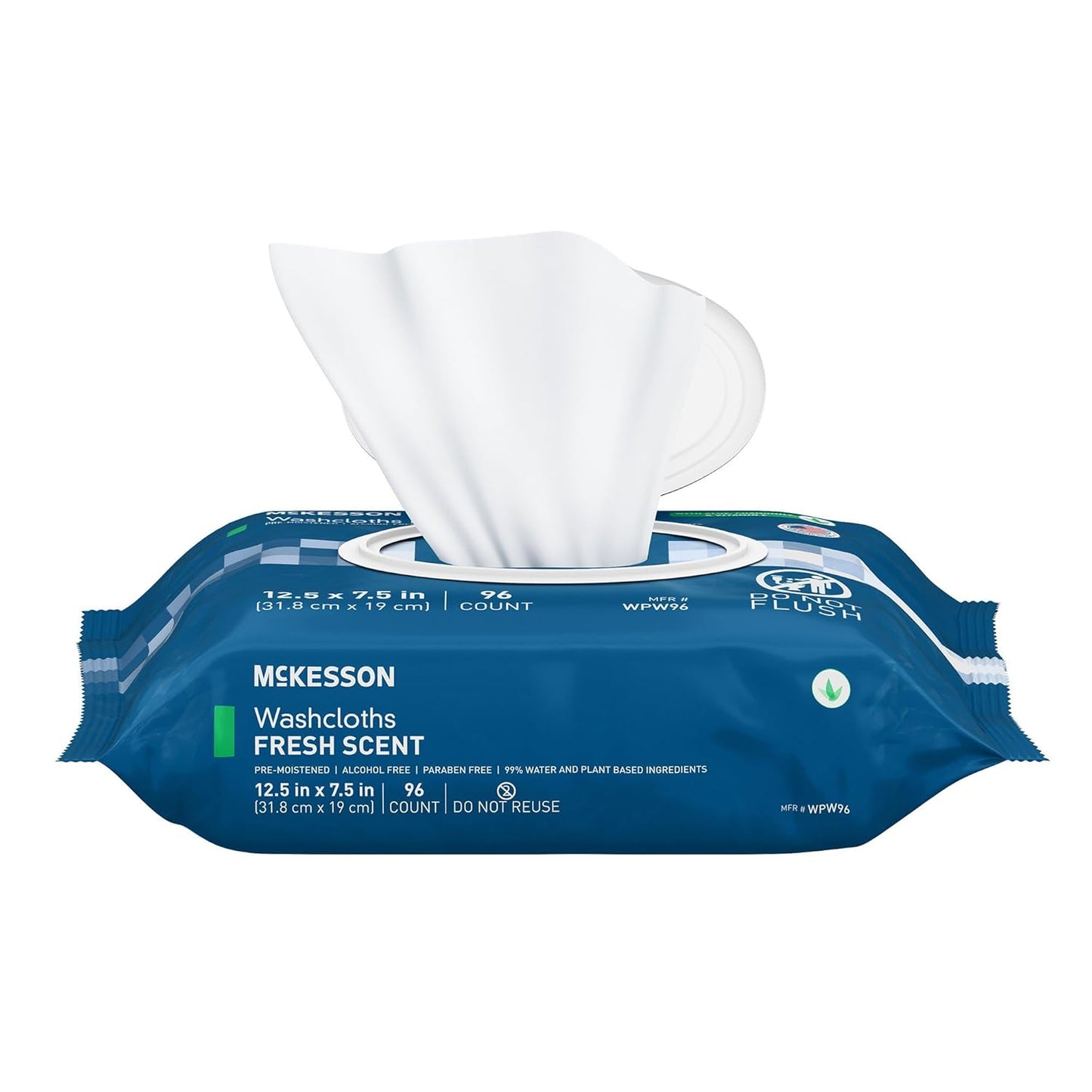 McKesson Washcloth Wipes for Adults, Scented (6 Pack, 576 Washcloths) Disposable Wash Cloths for Body