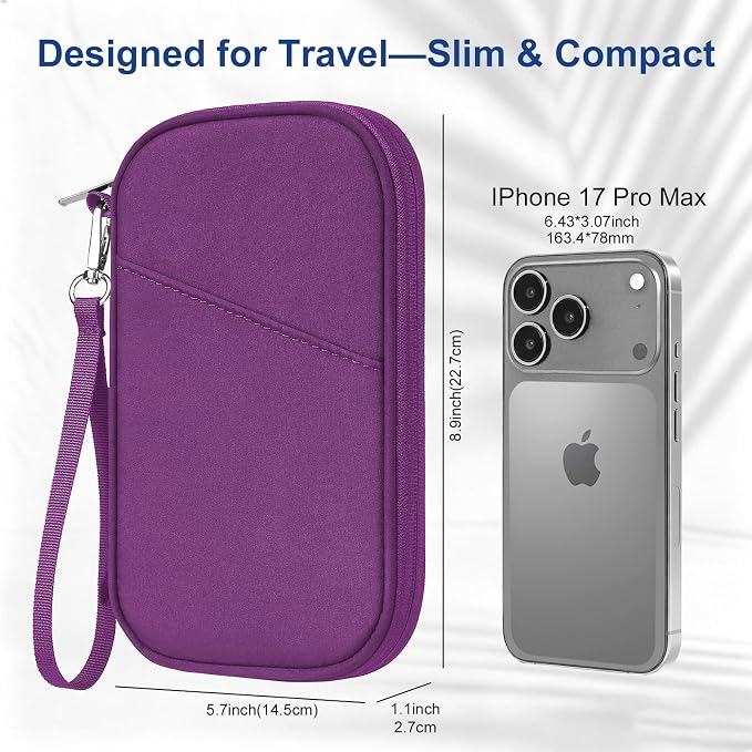 Slim Family Passport Holder for Travel, Travel Wallet | Durable nylon, RFID blocking, passport holder for travel family, eco-friendly