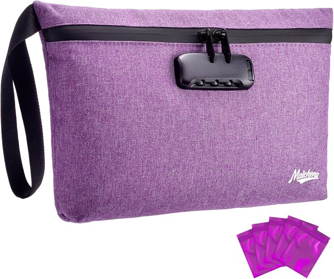 Smell Proof Bag with Combination Lock Large Storage Container Medicine Lock Bag Money Organizer Travel Storage Pouch