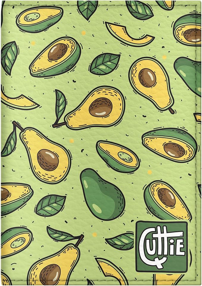 Passport Cover for Kids, Women and Men, Cute Travel Passport Holder (Avocado Pattern)