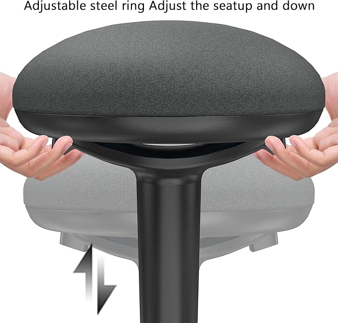 Standing Desk Chair with 360-Degree Standing Desk Chair with Memory Foam Seat Cushion, Lightweight & Flexible