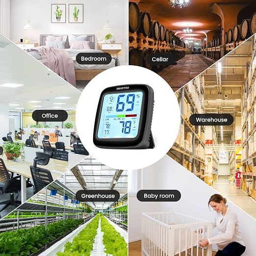 SC42 Professional Digital Hygrometer Indoor Room Thermometer | Humidity Gauge Pro Accuracy Calibration