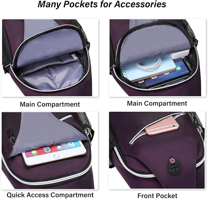 MOSISO Small Sling Bag for Men, Crossbody Shoulder Chest Daypack Bag | Sling Backpack for Casual Travel Hiking