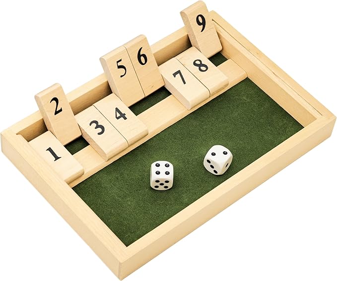 Memory Game for Dementia Senior, Alzheimers Product Activities for Elderly | 9 Numbers Wooden Shut The Box Alzheimer's Products for Parkinson Patient, Fidget Toy Sensory Busy Board Puzzle Gadgets Gift