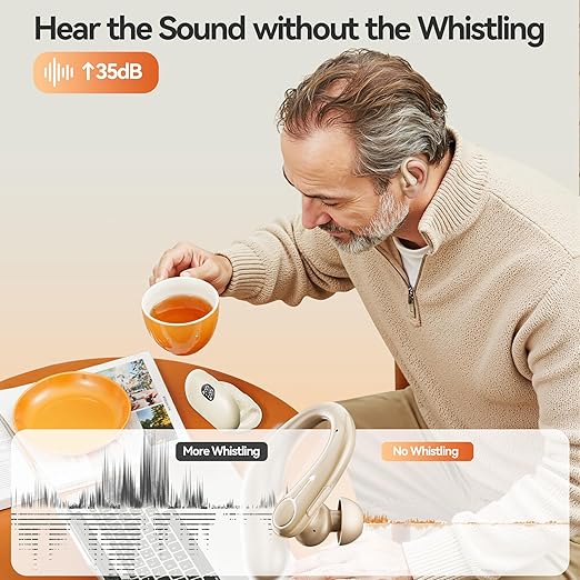 Hearing Aids, Hearing Aids for Seniors with Automatic Noise Cancelling for the Hearing Loss, Rechargeable Bluetooth Hearing Amplifiers with APP Volume Control, Premium Comfort Design and Wear