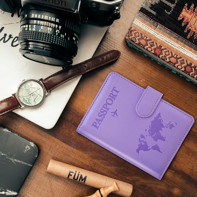 Passport Holder for Travel Women and Men RFID Passport Holder with Card Slots Holder Passport Case Passport cover Passport Wallet Travel Essentials and Accessories
