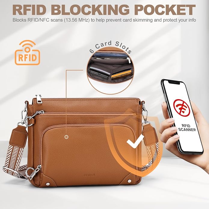 Anti-Theft Crossbody Purse for Women Travel Shoulder Bag