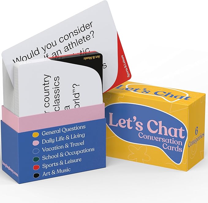 Keeping Busy Let's Chat Conversation Cards | Dementia Activities for Seniors Alzheimers Activities for Dementia Patients Alzheimers Products for Elderly Gifts for Elderly Women Memory Games for Adults