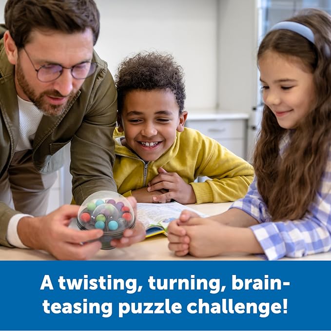 Learning Resources Scramboozle Puzzle Ball - 3D Brain Teaser Puzzles for Kids and Adults, Puzzles for Teens, Problem Solving Puzzle Games, Travel Games, Fidget Toys, Gifts for Boys and Girls