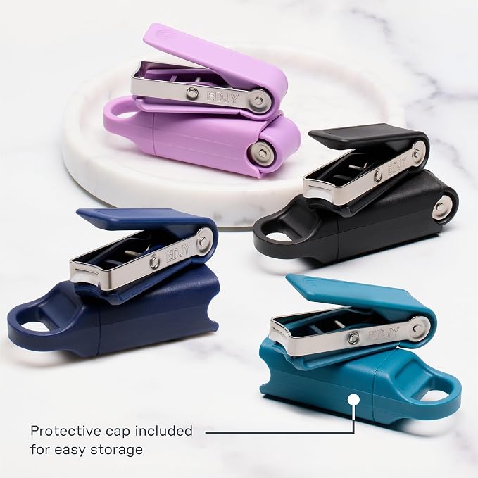 EDJY Fingernail Cutter - Precision Stainless Steel Nail Cutter for Fingernails | Sharp Blade, Ergonomic Design, Durable & Rust-Resistant | Ideal for Men and Women | Navy