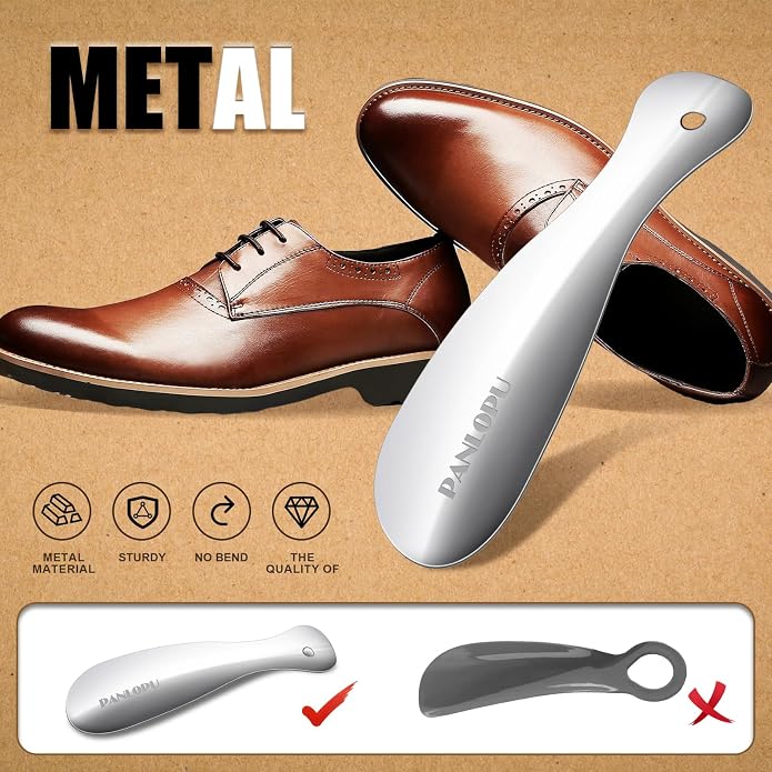 Metal Shoe Horn 7.5Inch Portable Quality Stainless Steeln Shoe Horn Fashion Travel